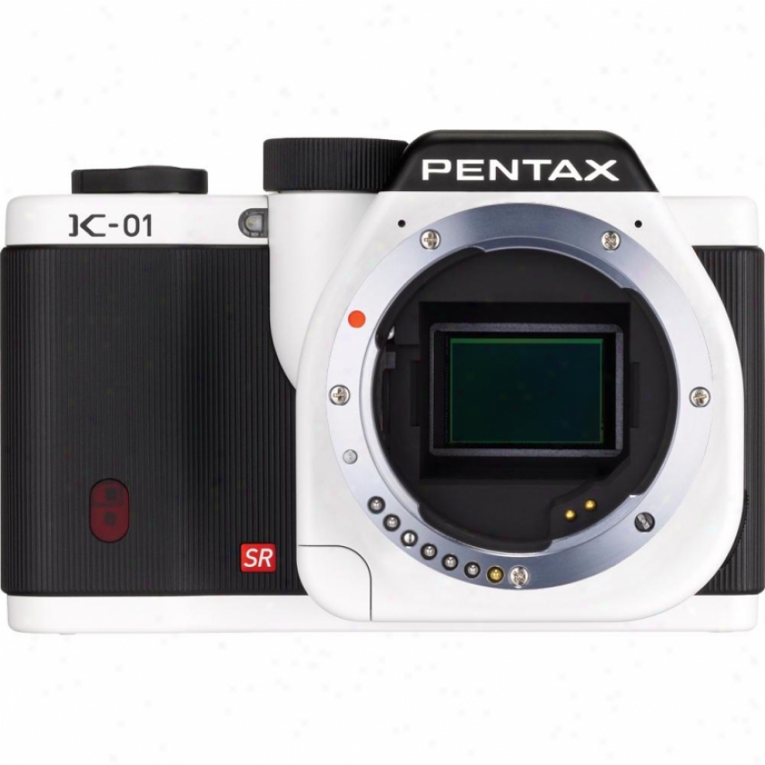 Pentax K-01 16 Megapixel Hybtid Digital Camera - White - Body Only