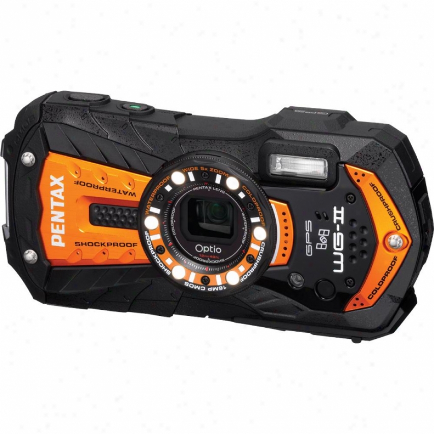 Pentax Optio Wg-2 Gps 16 Megapixel Digital Camera - Shiny Orange