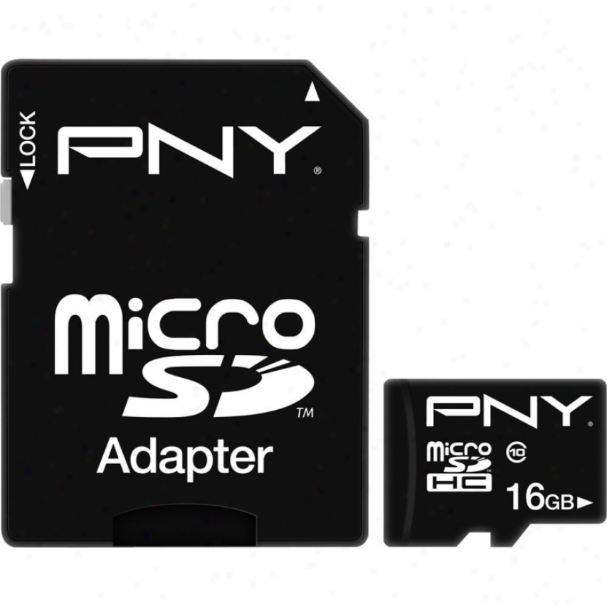 Pny 16gb Microsd Class 10 Memory Card - Psdu16g10