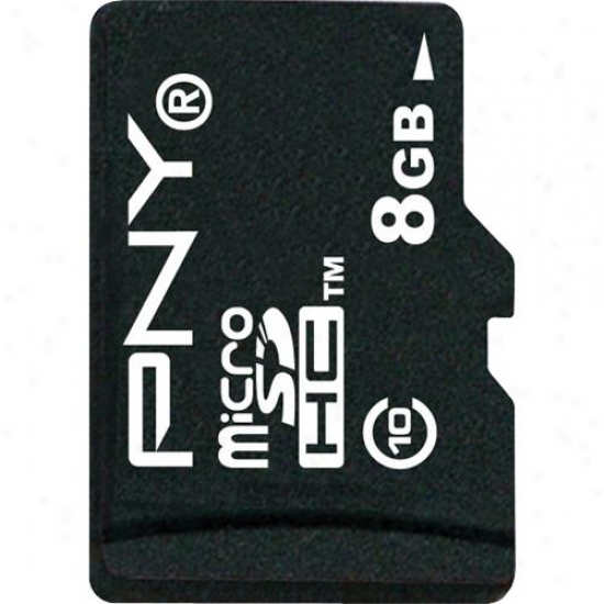 Pny 8gb Microsd Class 10 Memory Card - P-sdu8g10-efs2