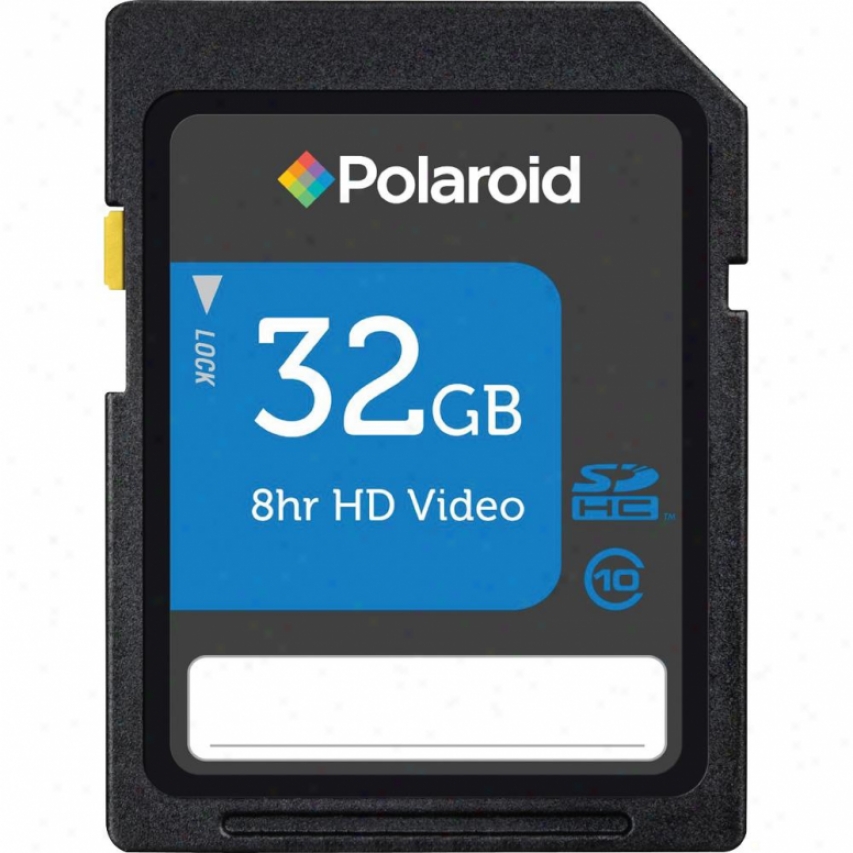 Polaroid 32gb Class 10 Sdhc Flash Memory Card - P-sdhc32g10-efpol