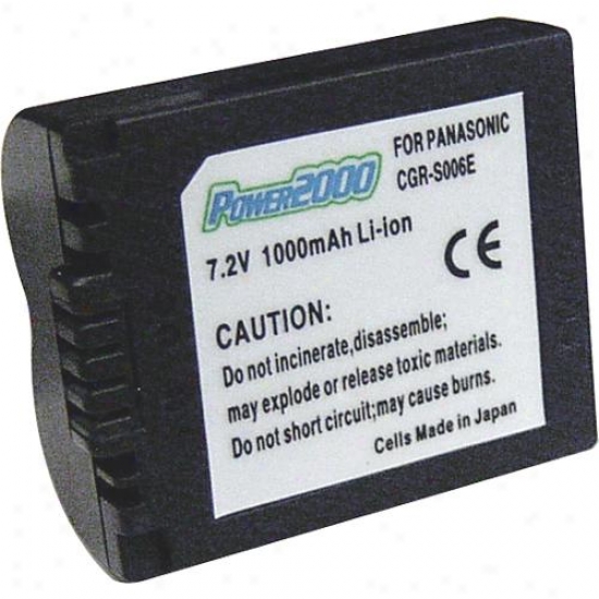 Power 2000 Acd254 Replacement Battery For Panasonic Cga-s006a