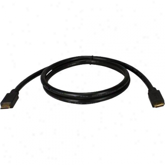 Qvs High-speed Mini Hdmi To Mini Hdmi W/ Ethernet 1080p Hd Camera Cable - 3 Feet