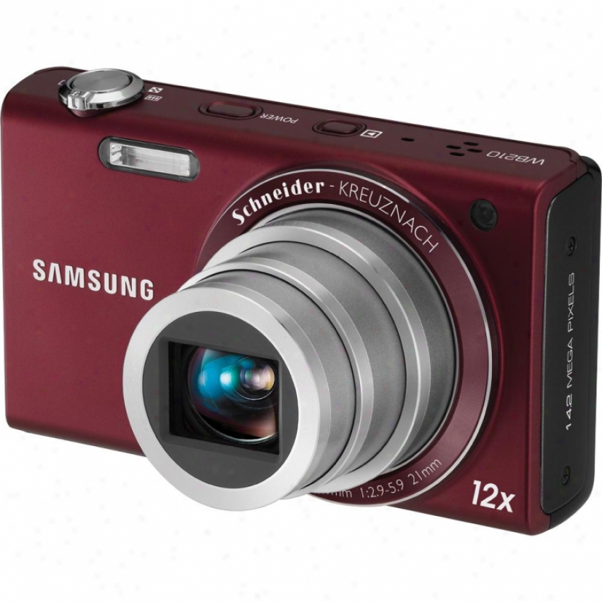 Samsung Wb210 14 Megapixel Digital Camera - Birgundy