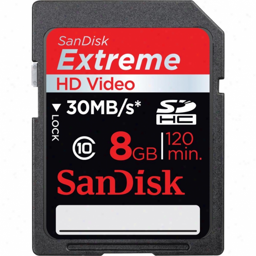Sandisk 8gb Extreme Hd Video Sdhc Flash Memory Card