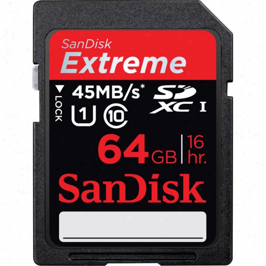 Sandisk Extreme 64gb Sdxc Uhs-i Class 10 Memory Card - Sdsdrx3-064g -a21