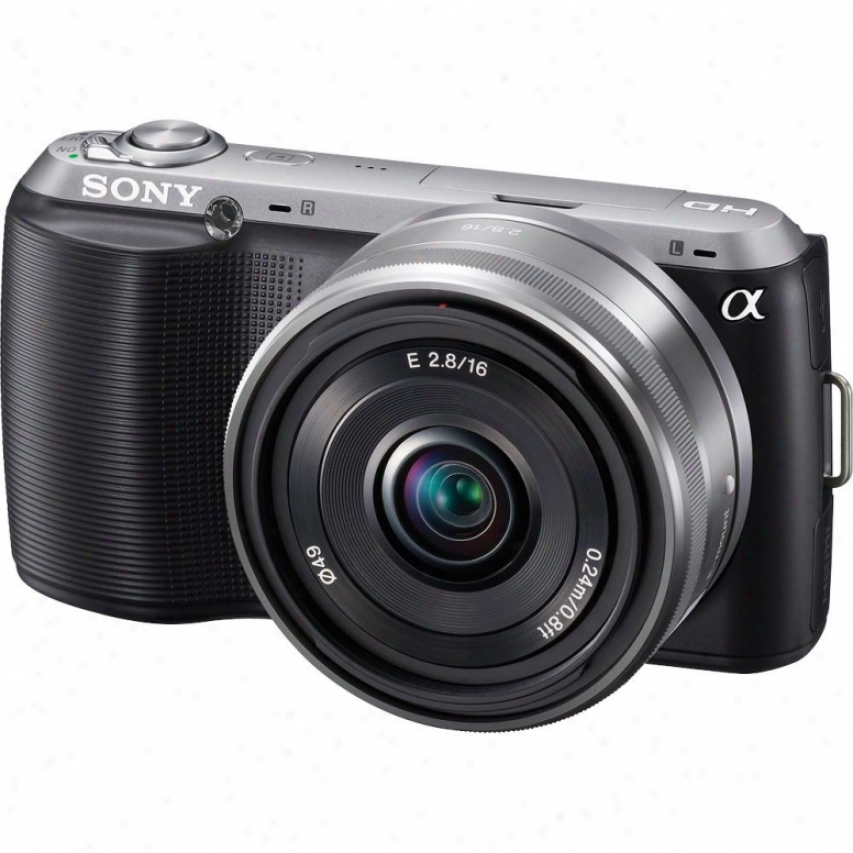 Somy Alpha Nex-c3a/b 16 Megapixel Imterchangeable Lens Digital Camera - Black