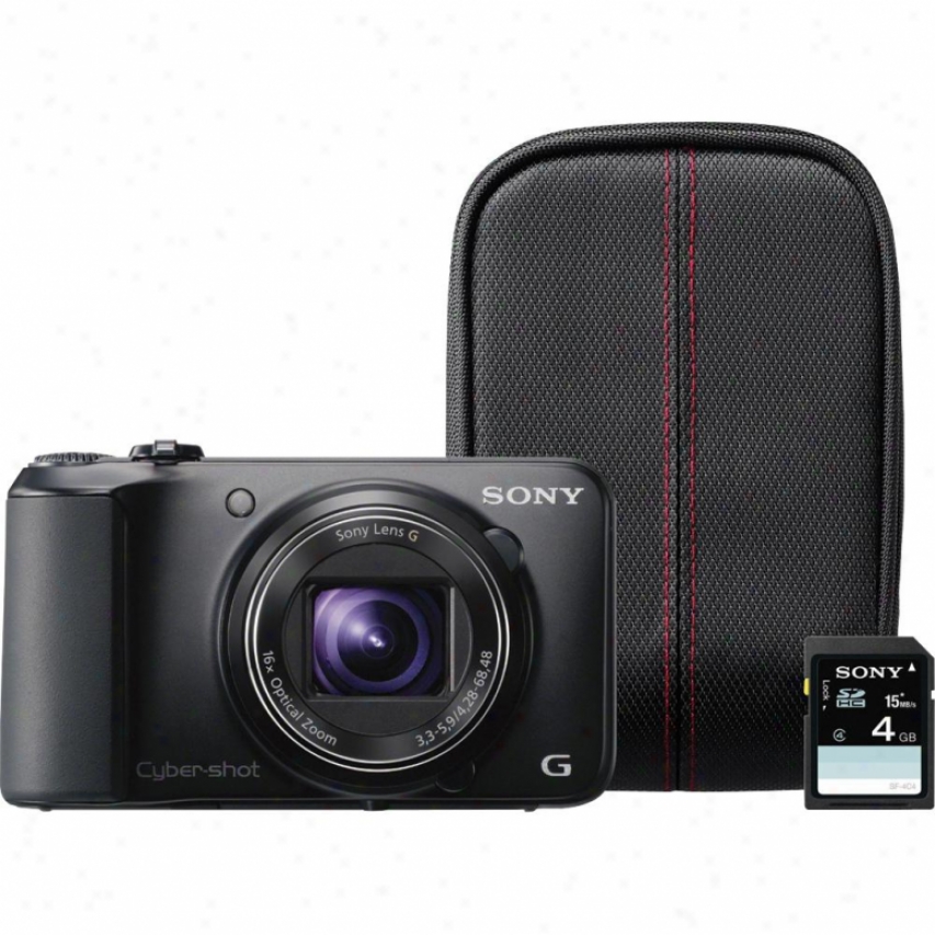 Sony Cyber-shot&reg; Dsc-h90/v 16 Megapixel Digital Camera Bundle - Black