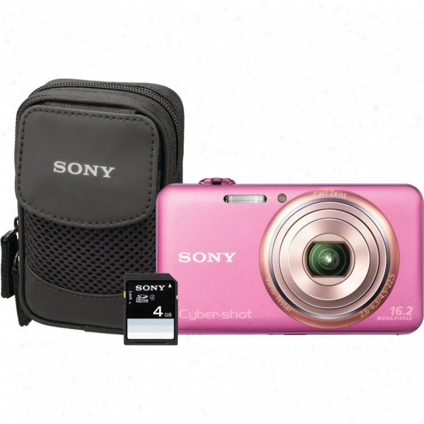 Sony Cyber-shot&reg; Dsc-wx70 1 6Megapixel Digital Camera Bundle - Pink