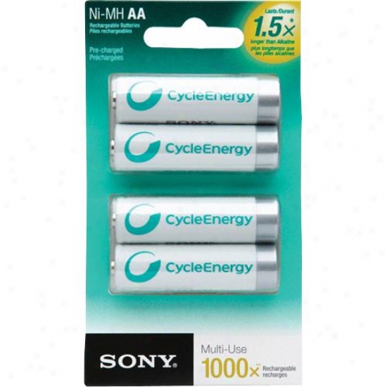 Sony Cycle Energy 1000 Mah Aa Pre -charged Batteries - 4 Pack