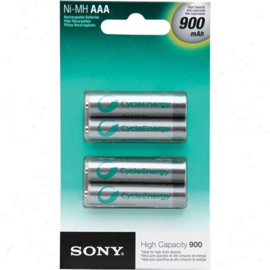 Sony Cycleenergy Rechargeable Aaa Batterriies - 4-pack - Nhaaab4en