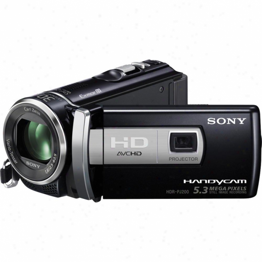 Sony Hdr-pj200/b Full Hd Camcorder With Projector - Black