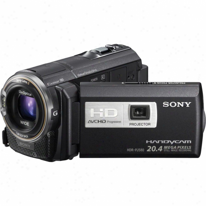 Sony Hdr-pj580v 32gb Abounding Hd Camcprder With Projector - Black