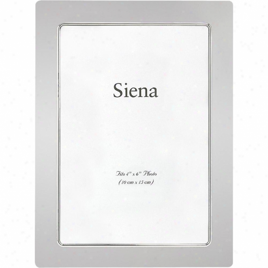 Tizo Frames Siena Silver Plated Frame 4"x 6" Flat Rounded Edge 3550146