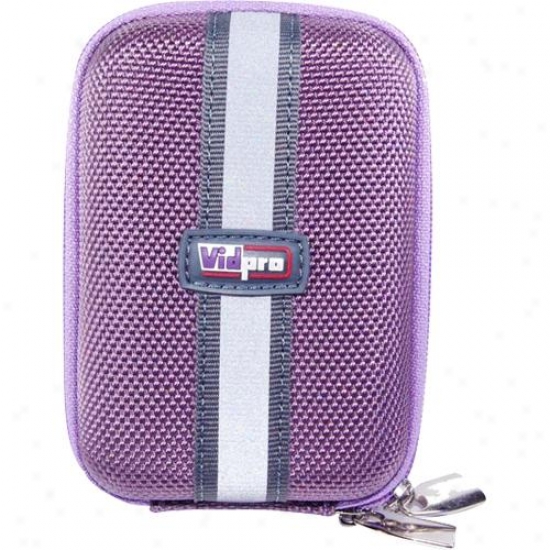 Vidpro Act-10pu Purple Camera Case Wi5h Belt Link & Shoullder Strop