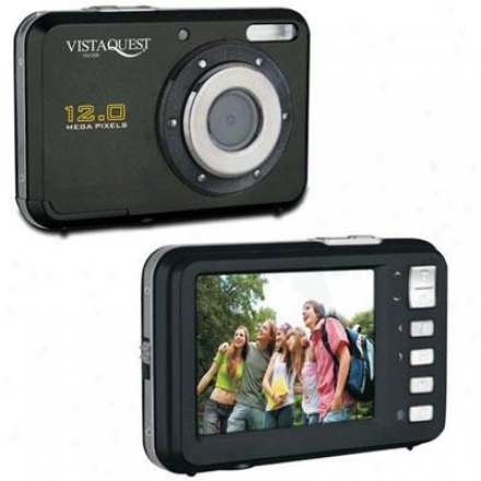 Vistaquest Vq-1200 Black 12mp Digital Cam