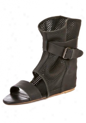 8020 Molly Blzck Mesh Ankle Wrap Sandals Molly-blkmesh-8.5