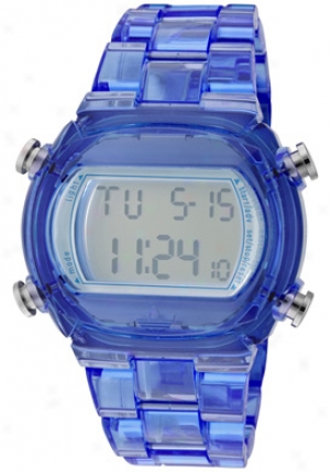 Adidas Candy Multi-function Silver Digital Dial Blue Plastic Adh6507