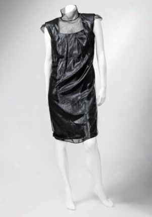 Alberta Ferretti Black Tulle Laminated Dress Dr-a04615151-bk-42