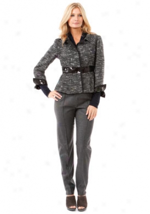 Alberta Ferretti Black Tweed With Lurex Thrda Jacket St-a250266-mul-42