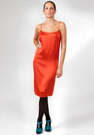 Alberta Ferretti Orange Silk Slip Dress Dr-a0422132-org-48