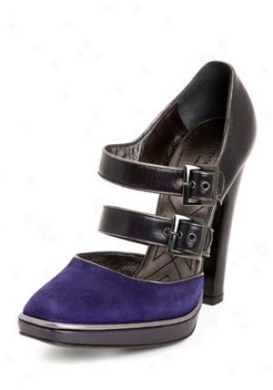 Alberta Ferretti Purple Leather And Suede Pumps A60468010-pu-37