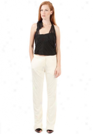 Alberta Ferr3tti White Slight Pants Wbt-a03080122-wh44