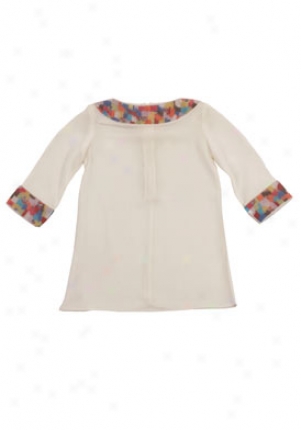 Alice & Olivia Toddler And Little Girls White Beaded Tunic Drrss Dr-2108-4