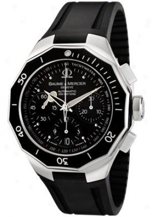 Baume & Mercier Men's Riviera Automatic Chronograph Black Rubber Moa08723