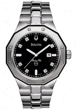 Bulova Men's Marine StarD iamond Stainless Steel 98d103