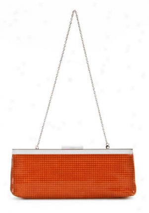 Calvin Klein Coral Suede Sequin Detailed Clutch Cchdj050-coral