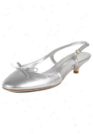 Car Shoe Silber Metallic Leather Slingback Pumps Kdj56a4sj-argent-36