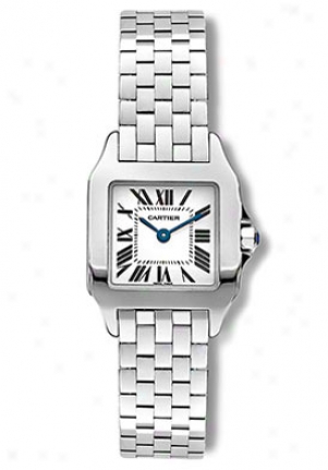 Cartier Santos Demoiselle Women's Stainless Steel White Dial W25064z5