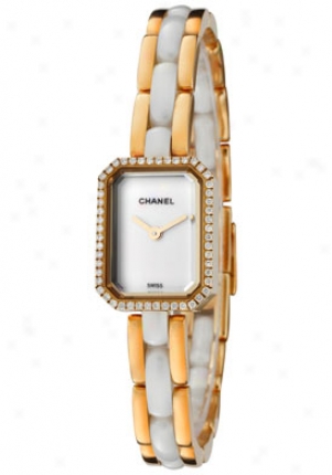 Chanel Women's Premiere White Rhombus 18k Solid Gold & White High-tech Ceramic H2435