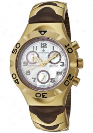 Chase Durer Women's Ladyhawke Chronograph Grape Transparent Rubber & Gold Tone Ip Stainless Steel Cd156/6om9m2