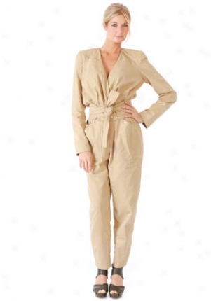 Chloe Beige Long Sleeve Jumpsuit On-19esl07-9e195-bg-40