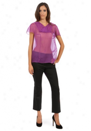 Chloe Purple Silk Top Wtp-8eht55002-ir36