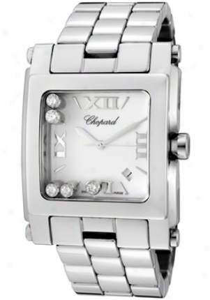 Chopard Wimen's Happy Sport (xl) White Diamond White Dial Stainless Steel 288467-3001