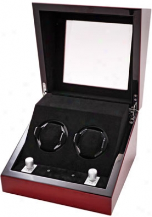Collectors Multi-function Mahogany Dual Slot Watch Winder Ww-0103-p1-08