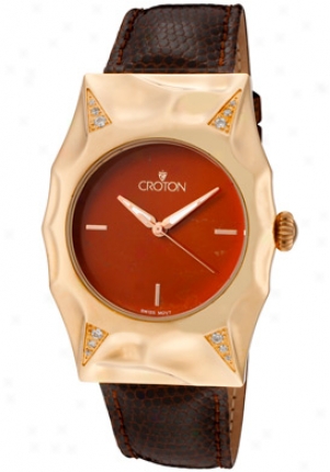 Croton WomenΫs Pumpkin Crown, Lizard Strap Cn207233brrd