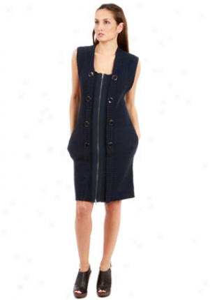 Development Navy Blue Wool Dress Dr-0097036-m