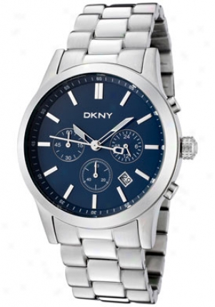 Dkny Men's Chronograph Blue Dial Stainless Steel Ny1466