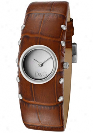 Dolce & Gabbana Women's Cottage Silver Dial Light Brown Leather Dw0353
