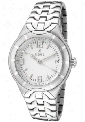 Ebel Men's Type E White Dial Stainless Steel 9187c41-0716