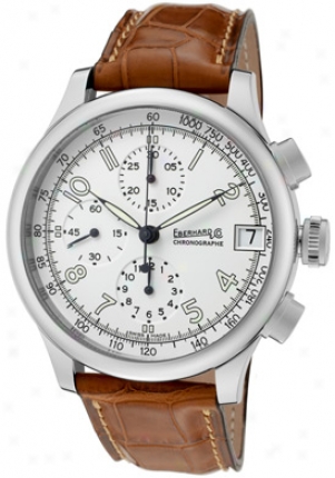 Eberhard & Co. Men's Chrono Tarversetolo Automatic Chronograph Brown Alligator Mte31051-1str