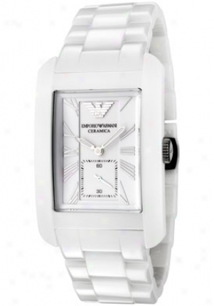 Emporio Armani Men's Ceramica White Dial Happy Ceramic Ar1408