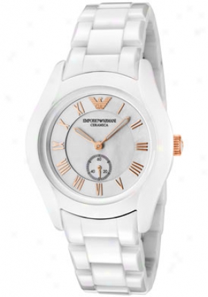 Emporio Armani Women's White Dial White Ceramic Ar1418