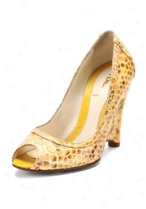 Fendi Yellow Python Print Wedges 8v2672yf8-ye-40