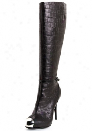 Giuseppe Zanotti Black Crocodile Print Leather Boots I98098-black-36