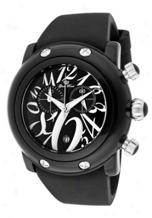 Glam Rock Miami Beach Chronograph Black Dial Black Polyurethane Gk1143